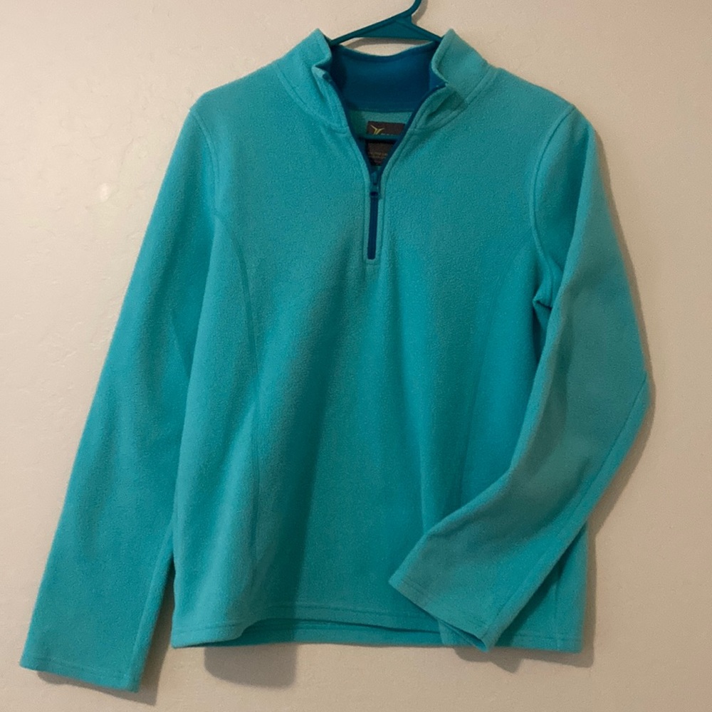 Old Navy Fleece Quarter Zip Sweater in Aquamarine Green Size Girls XXL (16)